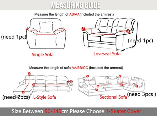 Throat Rumor Light Stretch Sofa Cover Lounge Couch Slipcover Recliner Protector - 第 5/11 張圖片