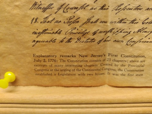 Constitution of New Jersey 1776 Document equal representation from each county - Picture 5 of 6