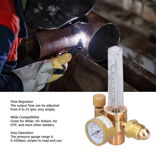 Argon CO2 Pressure Gas Mig Tig Flow Meter Regulator Welding Weld Gauge Welder UK - Picture 3 of 11