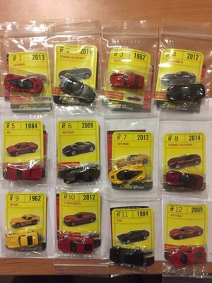 Die Cast 1/100 Ferrari Micro Cars 'Complete Series 12 Pieces' Kyosho