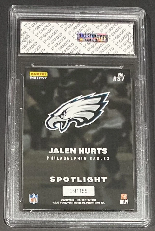 2020 PANINI INSTANT JALEN HURTS 1ST GRADED 10 ROOKIE SPOTLIGHT EAGLES #RS7 RC 🔥 - Image 2 of 2