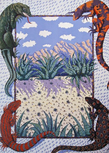 Anne Coe, "Controversia di confine", 27"h x 19,25"w immagine, poster, non firmato o firmato  - Foto 1 di 2