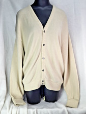 Vintage David Taylor Cardigan Sweater XL Tan Cream Button Up Oversize Academia