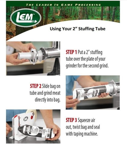 LEM 2" Stainless Steel Stuffing Tube - #8 - Bild 2 von 2