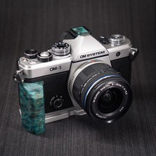 For OM-3 solid wood camera handle retro camera accessories with arca quick relea