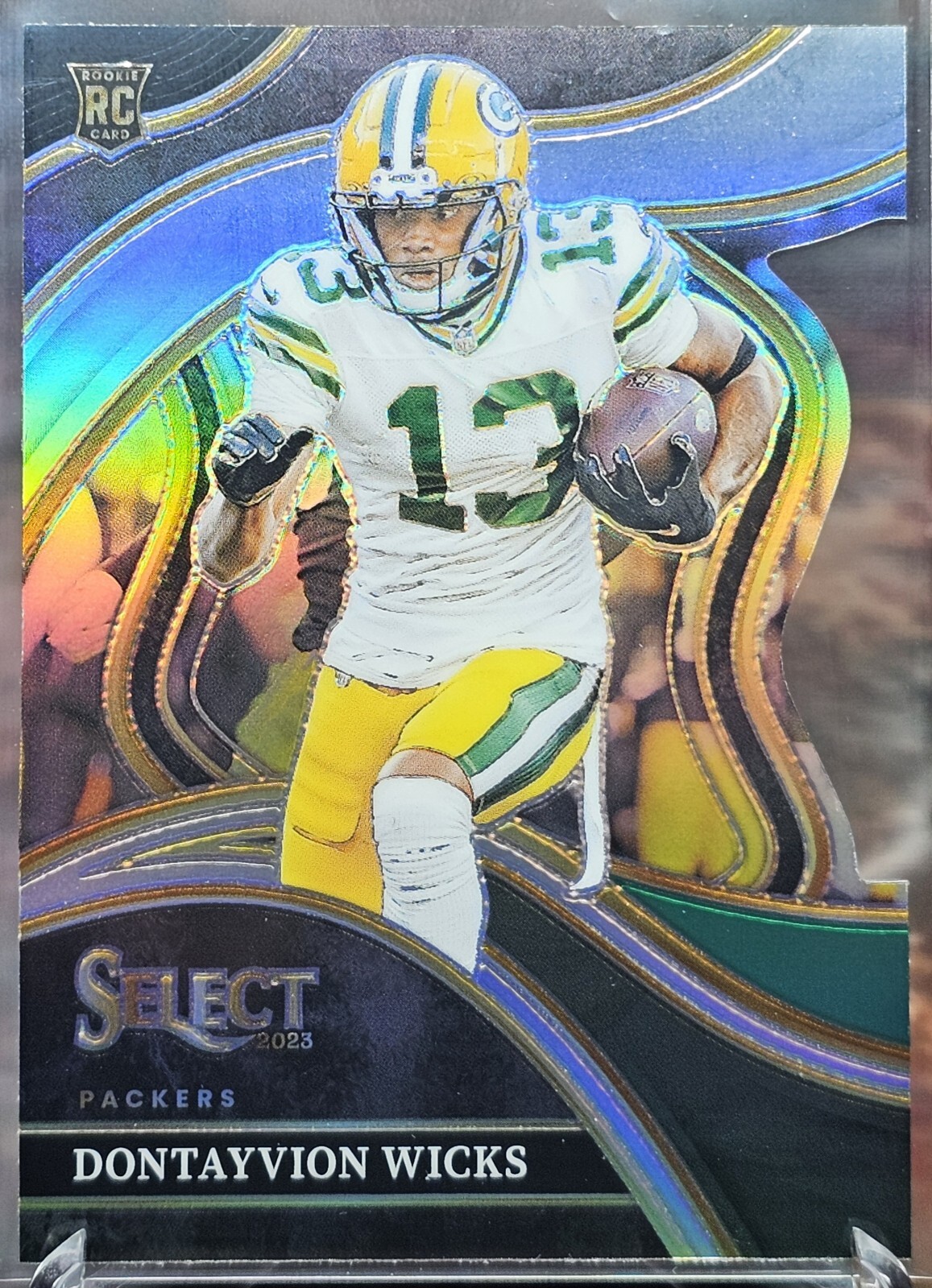 2023 Select Dontayvion Wicks Club Level Green & Black  Die-Cut RC #271 Packers