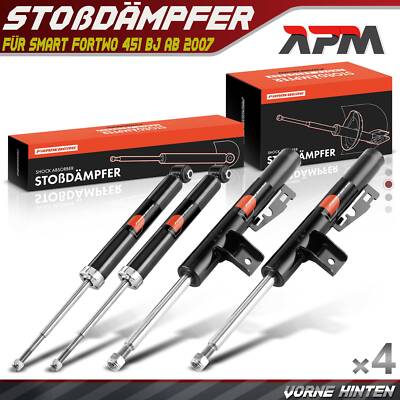 4x Stossdämpfer Gasdruck Vorne Hinten für Smart Fortwo 451 BJ ab 2007 0.8L 1.0L