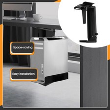 Computer Bracket PC Support Adjustable Width & Height Under Table Desk Holder UK