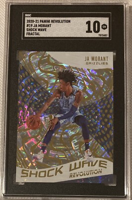 セントラル　インパクト1/10 2020-21 Panini Revolution Fractal #19 Ja Morant Shock Wave SGC 10