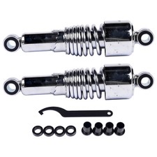 Amortiguadores traseros cromados de 10,5" rebajados para Harley Road King Tour Glide FLT