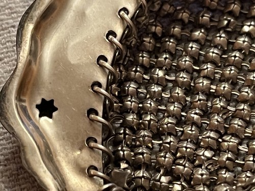 Antica borsa e cornice in argento sterling incisa "B", datata 1902 splendida! - Foto 15 di 23