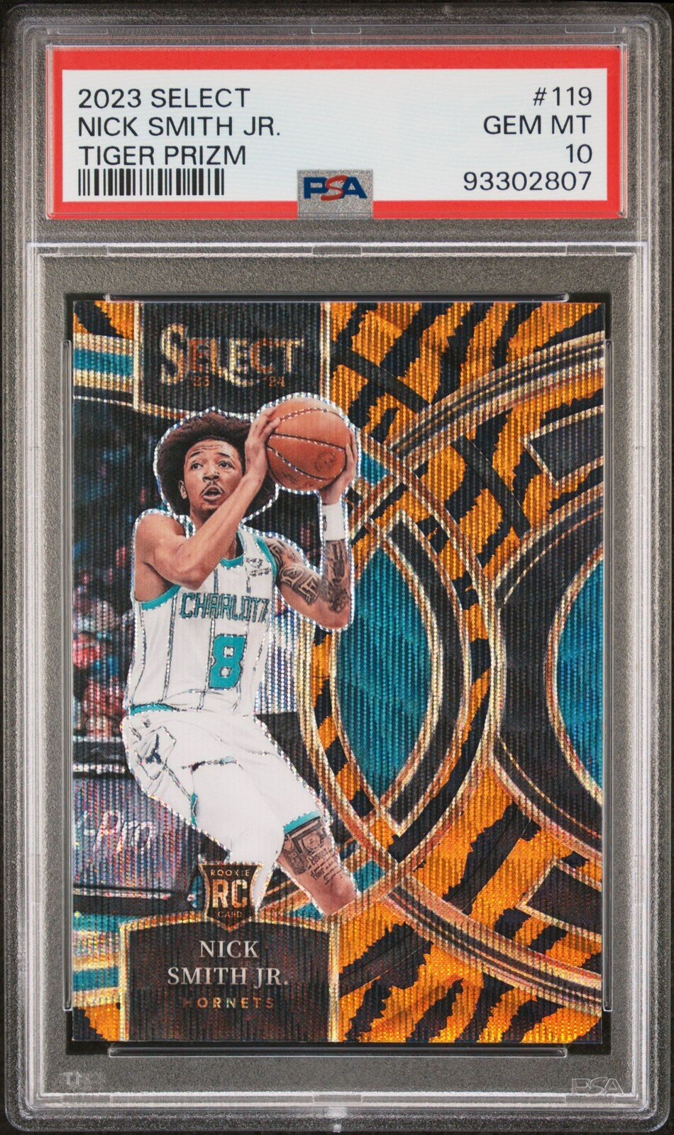 2023 Select #119 Nick Smith Jr Tiger Prizm (RC) Psa 10 GEM MT POP 1! Rare