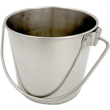 3101 1 Quart Stainless Steel Round Bucket - Long Lasting Durable Shiny Pail