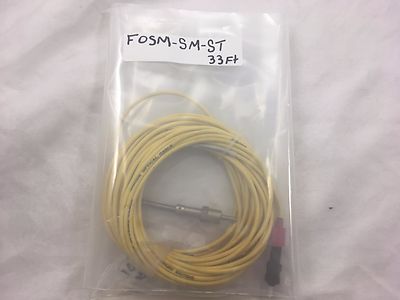 Siecor Yellow Fiber Optical Cable FOSM SM ST 33FT