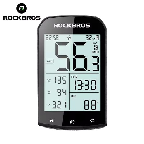 ROCKBROS Waterproof M1 GPS Bike Computer Bluetooth ANT+ Odometer Speedometer - Picture 17 of 18