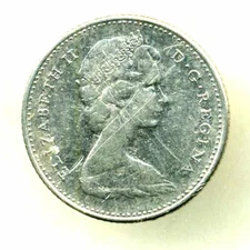 1968 10 CENT CANADA CLAD CANADIAN DIME TEN CENTS Coin #3412