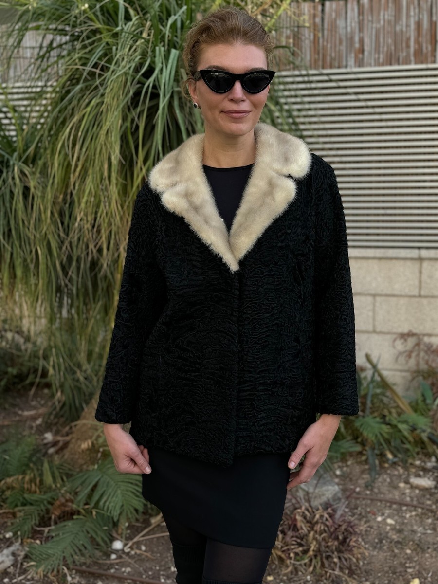 Swakara Geniune South-West African Vintage Karakul Lamb fur coat