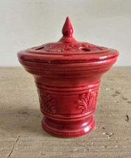 Vintage Vasetto Porta Candela in Porcellana con Candela Profumata