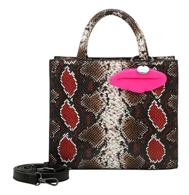 BUFFALO Fancy Snake Big Boxy Collection Shopper Handtasche Tasche Pink  schwarz