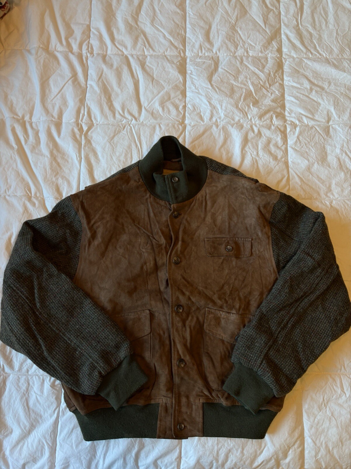 90'S Ralph Lauren Herringbone Wool Tailored Jacket Made in USA Women's XL Vintage /eaa494211