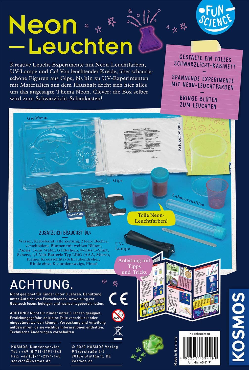 Thumbnail - Kosmos 654191 Fun Science Neon-leuchten Experimentierset Kinder Ab 8