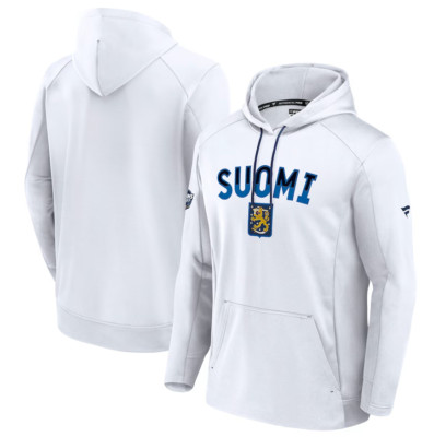 Mens Finland Fanatics Navy 2025 4 Nations Face-Off Authentic Pro Pullover Hoodie