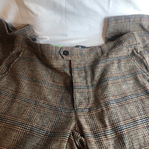 Houston White Adult Plaid Tailored Suit Pants, Color- Brown, Size- Large NEW - Picture 8 of 9