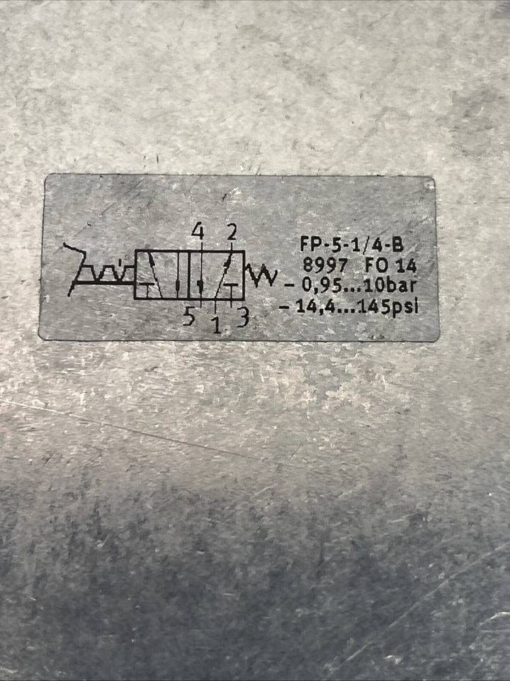 FESTO FP-5-1/4B 8997 Pneumatic Foot Valve Pedal with Detent | USA Seller - Image 2 of 4