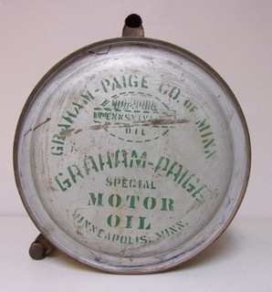 Vintage 1920s Graham Paige Motor Oil 5 Gallon Rocker Can Minneapolis MN