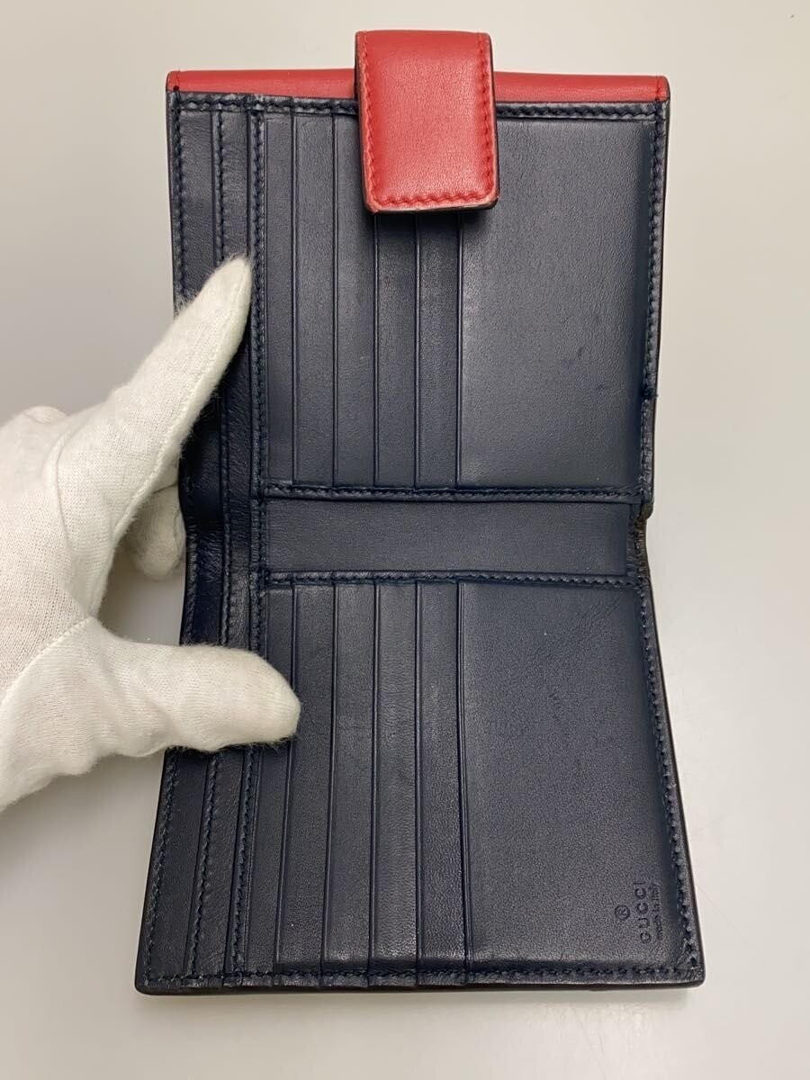 GUCCI Bifold wallet GG Supreme PVC RED women s From Japan thumbnail 4