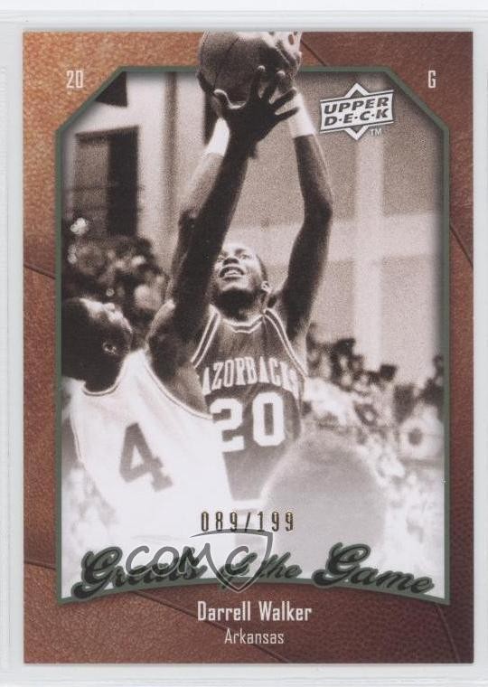 2009 Upper Deck Greats of the Game Numbered to 199 89/199 Darrell Walker #21 fm0