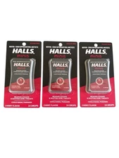 Halls Minis Cherry Flavor Sugar Free Cough Drops Exp 5/21/25 New Pack of 3