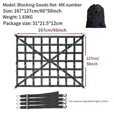 Cargo Net for Truck Bed and Roof Rack with Adjustable Hooks