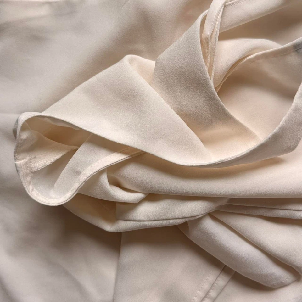 Banana Republic белый изящный квадратный струящийся топ размер L роскошный классический курорт - Изображение 4 из 4