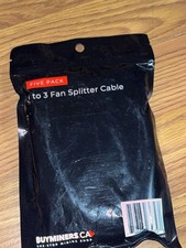 5 Pack Computer PC PWM Fan Splitter Cable 1 to 3 4 Pin 3 Pin