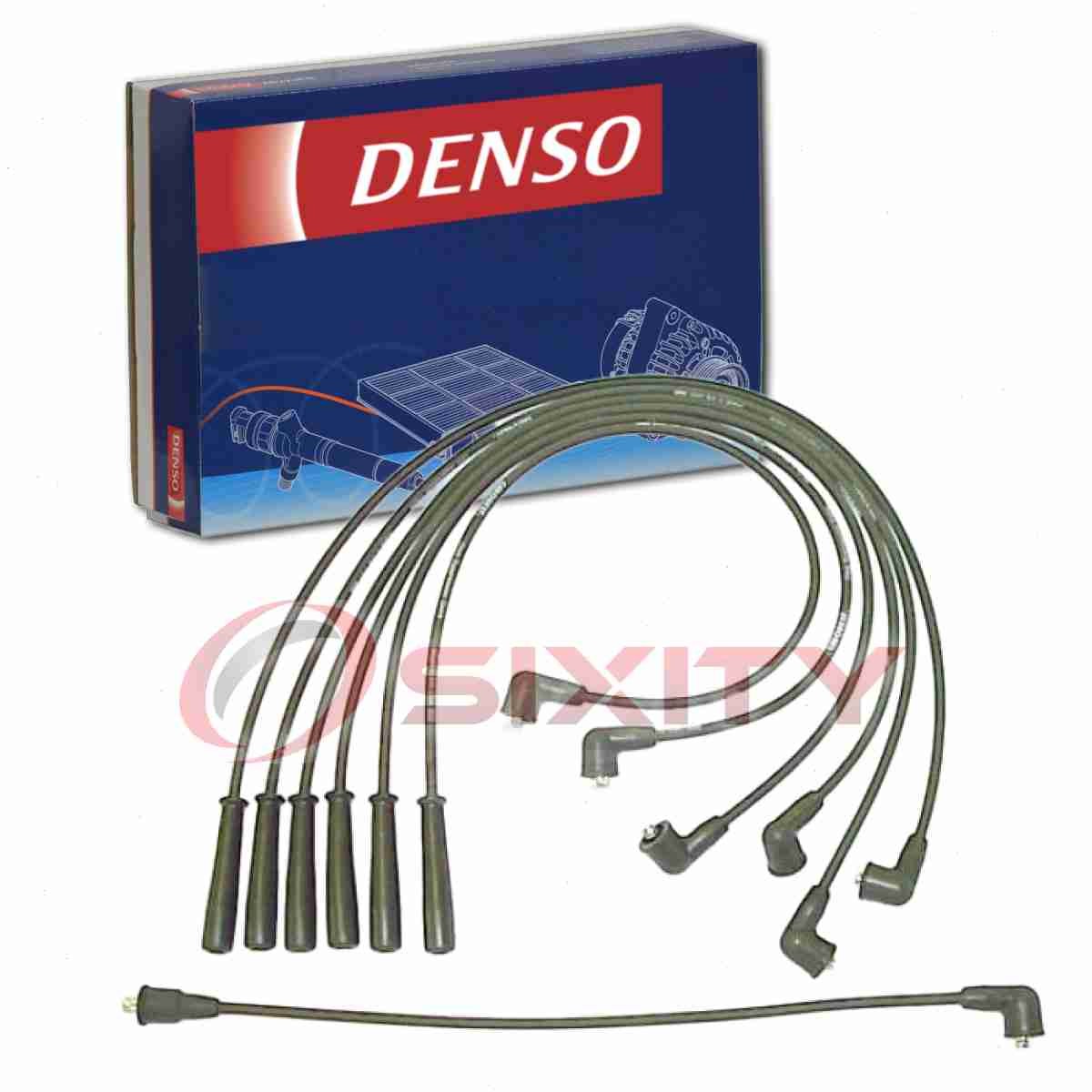 Denso Spark Plug Wire Set for 1977-1981 Nissan 810 2.4L L6 Ignition Plugs nv