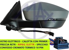 SPECCHIO SPECCHIETTO RETROVISORE ELETTRICO SX PER SKODA OCTAVIA DAL 2021 IN POI