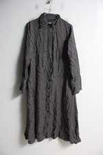 Cos Womens Patterned Shirt Dress - Black - Size 10 (A10)