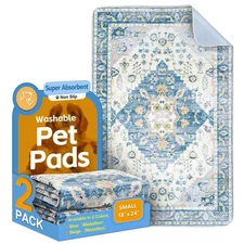 Washable Pee Pads for Dogs 2 Pack Reusable Puppy Training Pads 24"x18" Super ...