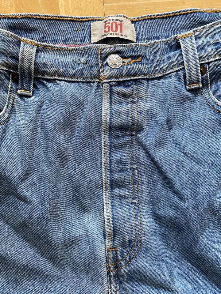 Custom Levis 501 red tag purse bag tote plaid flannel lined adjustable strap - Image 4 of 4