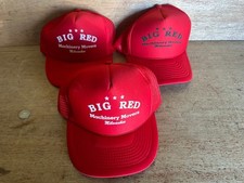 Big Red Machinery Movers Snapback Trucker Hat Baseball Cap Vintage Lot Of 3 Milw