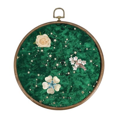Wall Hanging Brooch Jewelry Storage, 8.3'' Pin Board for Decor, Star Dark Green
