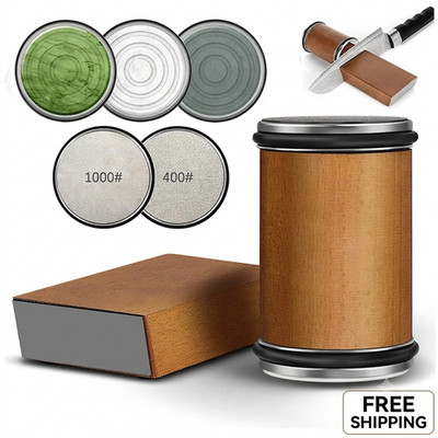 Rolling Knife Sharpener 15° & 20° Degree Magnetic Holder Diamond Sharpening Kit