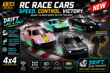 RC Drift Car 4WD 2.4GHz Remote Control Racing Car LED Lights High Speed Gift