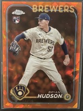 2024 Topps Chrome Update Sapphire Edition Bryan Hudson #USCS105 Orange Refractor