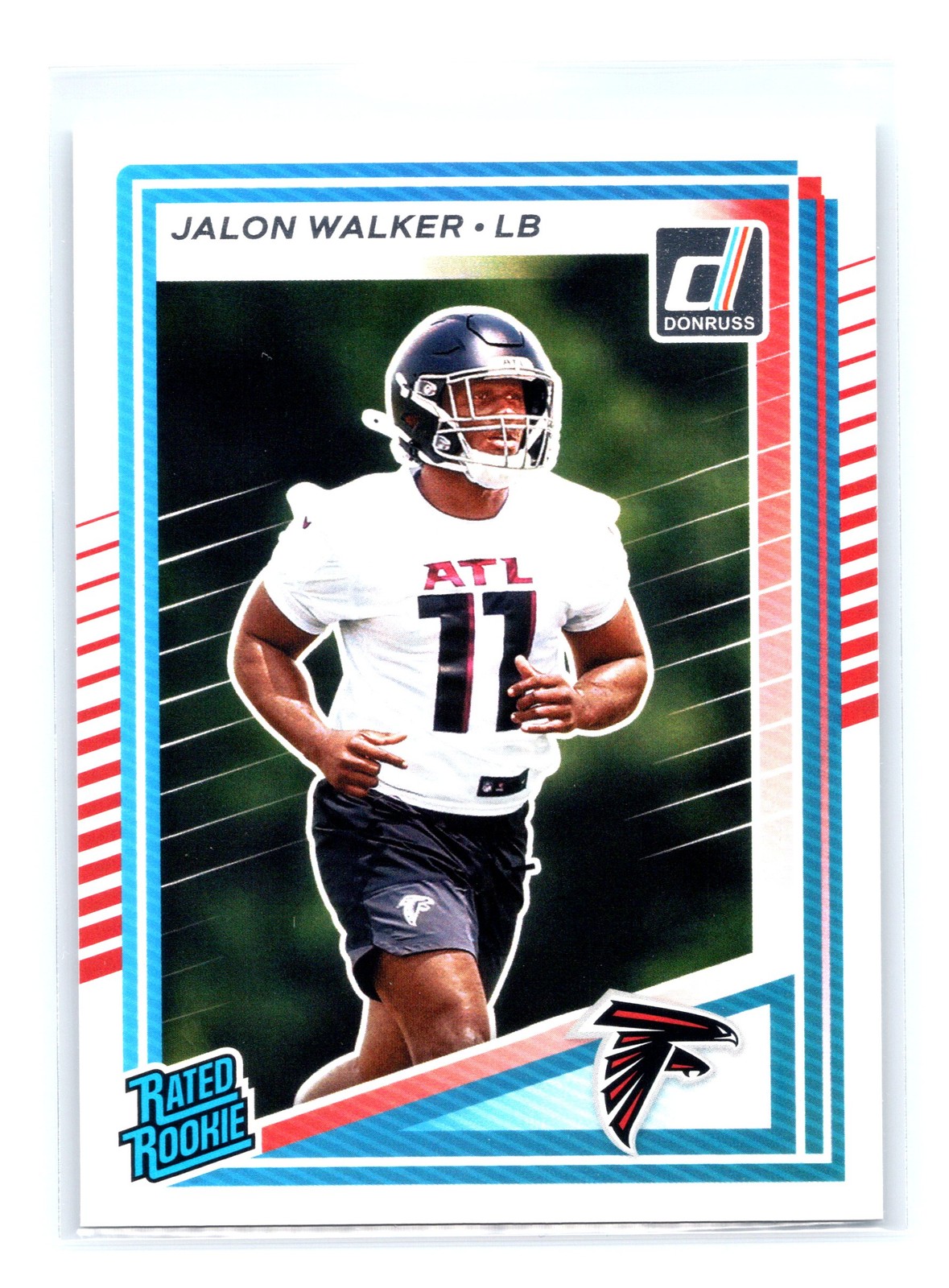 2025 Panini Donruss Football #344 Jalon Walker Rookie RC Rated Rookie Falcons