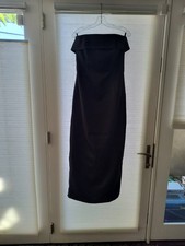 column dress with fold over detail at decolletage size 12