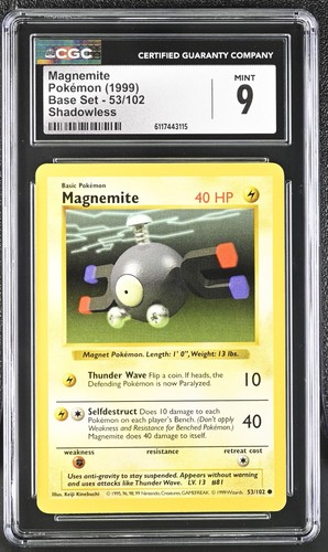 Magnemite (Shadowless) graded CGC 9 for sale on eBay