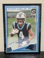 Tetairoa McMillan 2025 Panini Optic Black Pandora Rookie RC On Card Auto /35