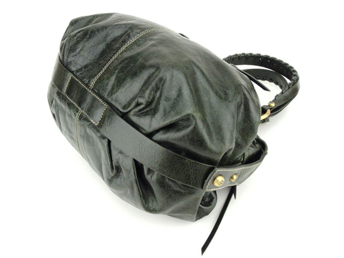 FRANCESCO BIASIA Boston bag Green gold Women Authentic secondhand